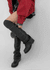 Moonki Oil Wash Buckle Leather Folding Boots