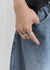 Fibertom 3-piece Silver Ring Set