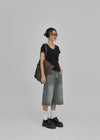 Soak Snap Button Leopard Big Shoulder Bag