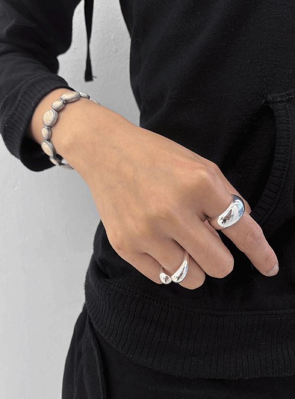 Nembe 3-set Layered Silver Ring