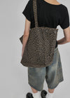 Soak Snap Button Leopard Big Shoulder Bag