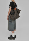 Soak Snap Button Leopard Big Shoulder Bag