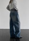 Marumble Washing Wide Denim Pants
