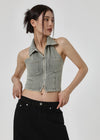 (UNISEX) mirror wide cotton pants