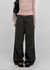 Mulberry Cut-out Washed Wide Pants