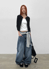 Shommi Wide Balloon Denim Pants