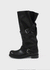 Herun Slouchy Buckle Leather Long Boots