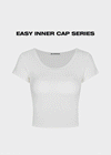 [MADE] Easy Basic V-Neck U-Neck Short Sleeve T-shirt (Built-in Cap)