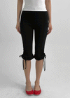 Caning Frill Strap Capri Banding Pants