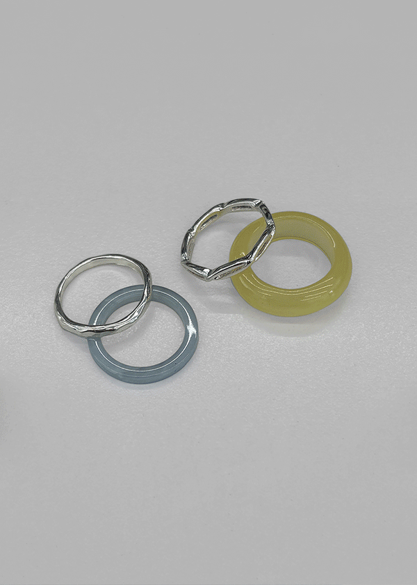 Royal Sea 4-piece Ring Set