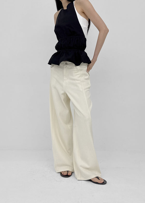 [MADE] Rolly Back-Pocket Summer Wide Cotton Pants