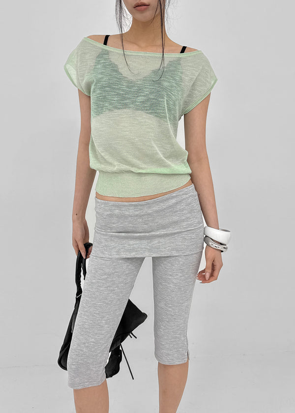 [MADE] Pruisi Summer Boat Neck Knit Top