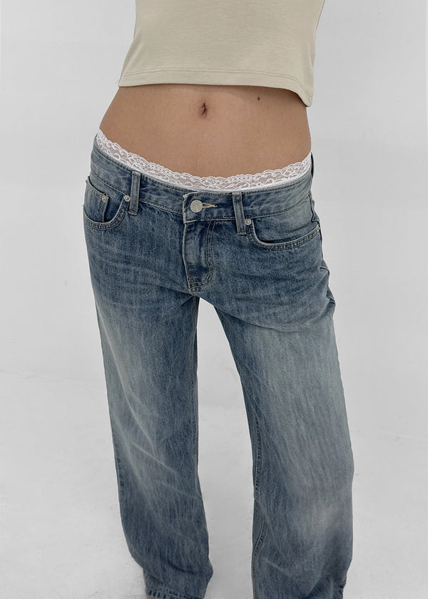 [MADE] Roan Low Waist Straight Denim Pants