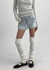 Nerdy Damage Cutting Denim Shorts