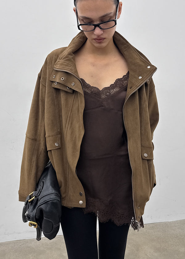 [MADE] Jariz High-neck Suede Jumper