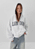 Luding Embroidery Overfit Two-way Hooded Zip-up