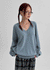 Le Cozy Loose Fit V-neck Knit (55% Wool)