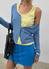 Sharti Button Deep V-Neck Cardigan (55% Linen)