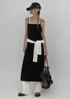 Onmon Back String Sleeveless Long Dress