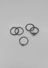 Saetung 5-piece Silver Ring Set
