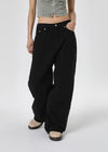 (UNISEX) mirror wide cotton pants