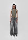 [B-BASIC] Round Neck Ribbed Sleeveless Long Ver.