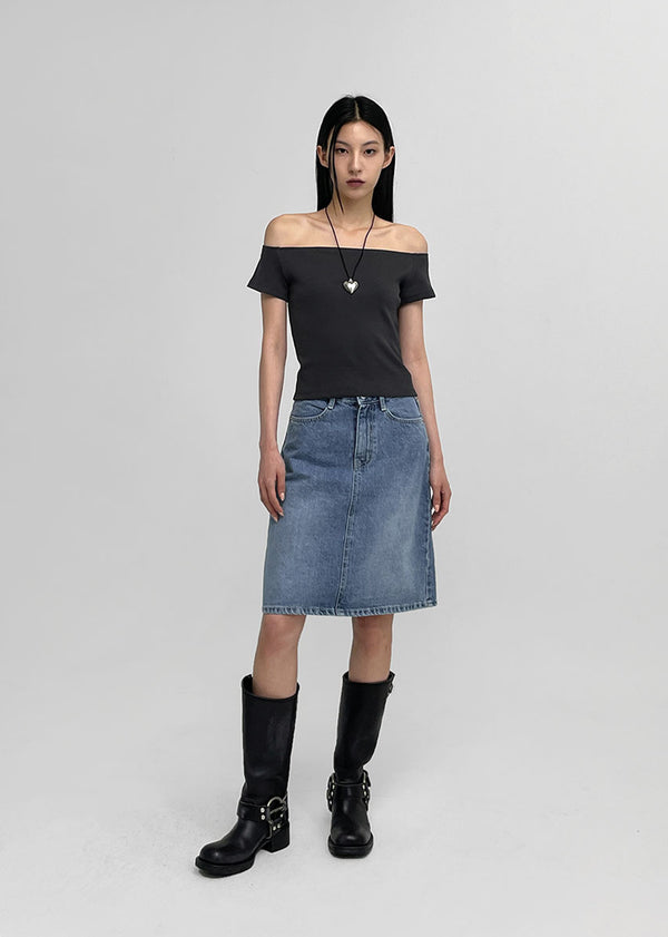 [MADE] Pilot 2-Way Off-Shoulder Short Sleeve Tee