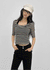 Huring U-neck striped 5-sleeve tee
