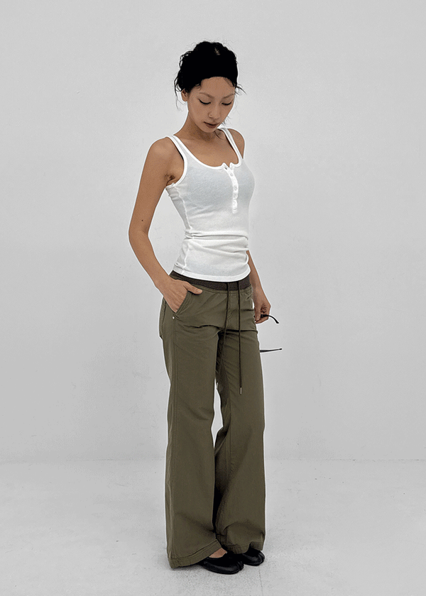 Trillo Color-block Elastic Bootcut Pants