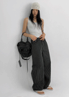 Koiren Striped Wide Balloon Pants