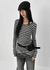 Palky Stripe U-Neck Long Sleeve Tee