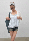 Viewbing Linen V-neck Short-sleeve Cardigan