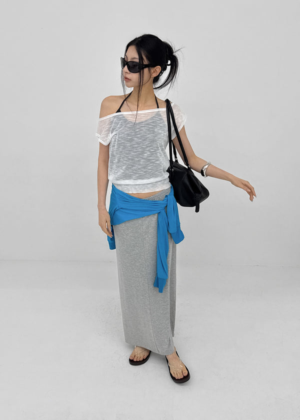 [MADE] Pruisi Summer Boat Neck Knit Top