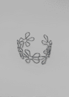 Dekyob Silver Flower Open Bracelet