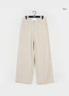 (UNISEX) mirror wide cotton pants