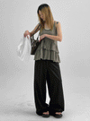 Carto Summer Wide Cotton Pants