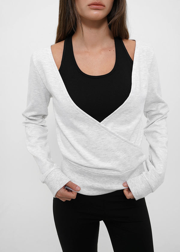 [B-BASIC] Light Sweat Wrap Long Sleeve Tee