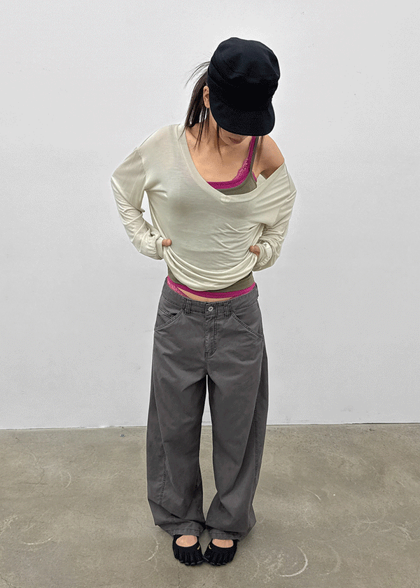 Grotto Bijou Pigment Wide Cargo Pants