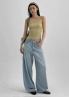 Elton Summer Washing Wide Denim Pants