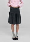 Eritu Flare Folding Midi Skirt