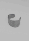 Kingp Silver Unbalanced Bold Open Bracelet