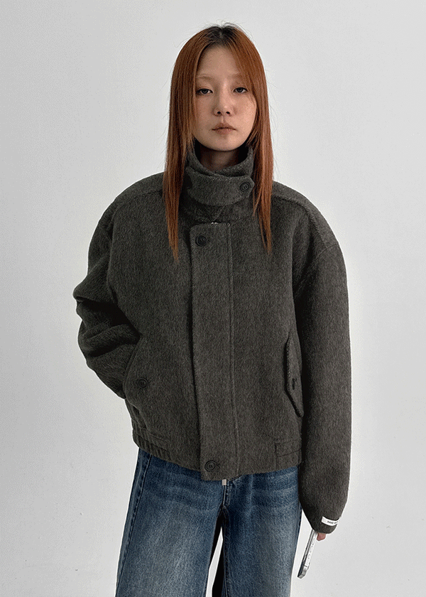 Melno Handmade Blouson Wool Jacket (70% Wool)