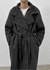 Huden Handmade Double Belt Long Coat (70% Wool)