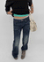 Curling Low-waist Bootcut Denim Pants