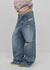 Hupu Damaged Wide Denim Pants
