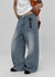 Latka Cut-out Washed Wide Denim Pants