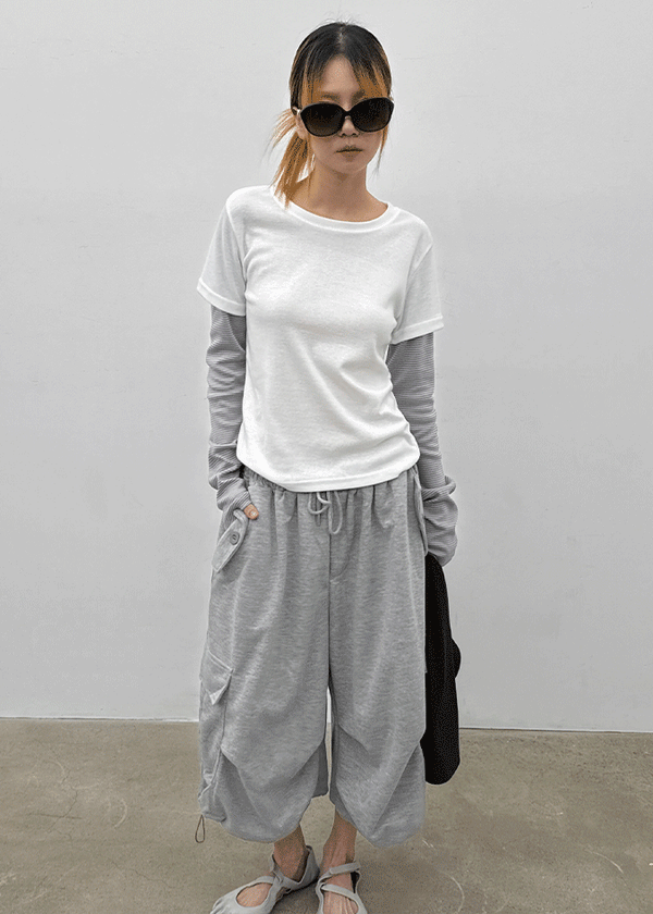 Meld Stripe Layered Long Sleeve Tee