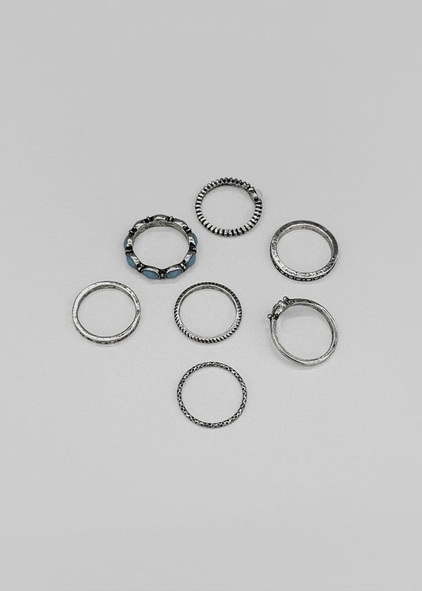 Dillaming 7-piece ring set