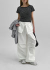 Tinen Nylon Layered Skirt Pants