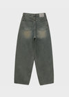 Nickel Washing Wide Denim Pants